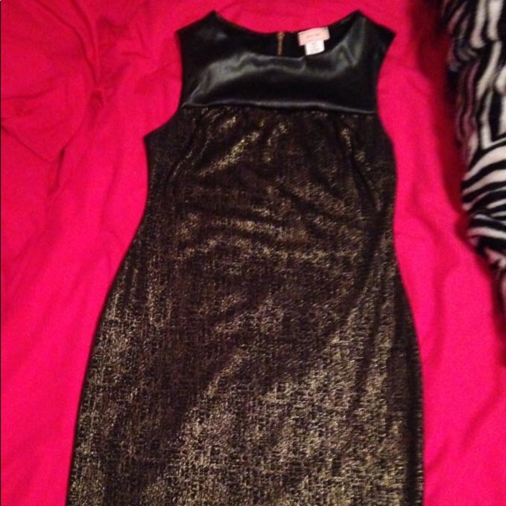 Love...Ady Black & Gold Shimmer Dress, Size L